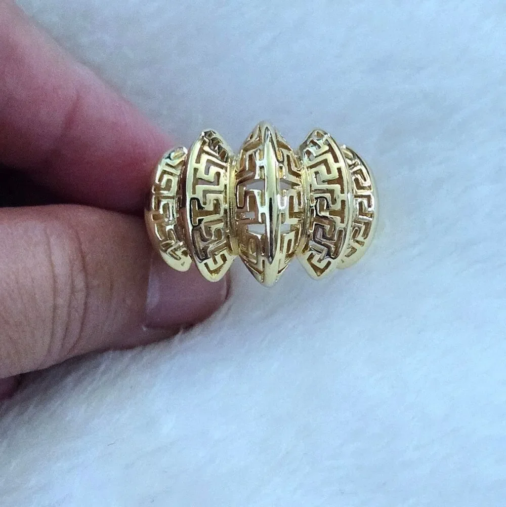 Eye👁 Candy🍭 Septet (7) Ridge Greek🇬🇷 Key🔑 Statement Ring💍 - NWT